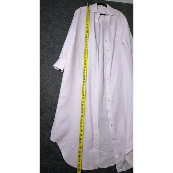 Favorite Daughter Women's 100% Linen Maxi Shirt Dress  Size Small - Picture 7 of 10